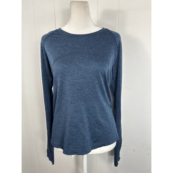 Lululemon Tops - Lululemon Navy Blue Swiftly Tech Long Sleeve Shirt in Size 10